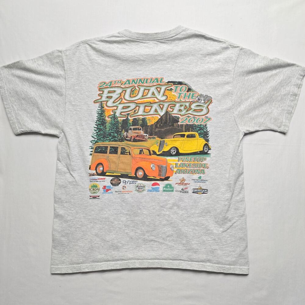 Car Meet Shirt 24th Annual Run to the Pines Pinetop Lakeside Arizona XL Tee 2007